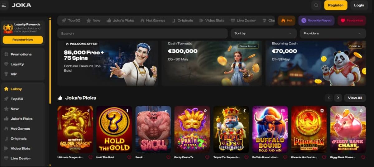 Joka Casino Review 2026: A$5,000 Welcome Across 3 Deposits & 75 Cash Spins image 1
